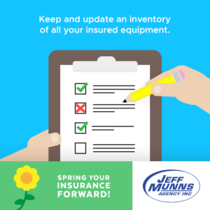 Keep an inventory of your insured equipment - lincoln, ne insurance tips